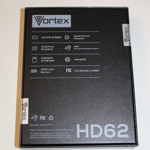 VORTEX HD62 Smartphone Dual Sim GSM - 4G Android *LOCK STATUS UNKNOWN - Picture 2 of 7